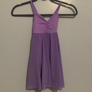 Like New Balera purple girls leotard with skirt